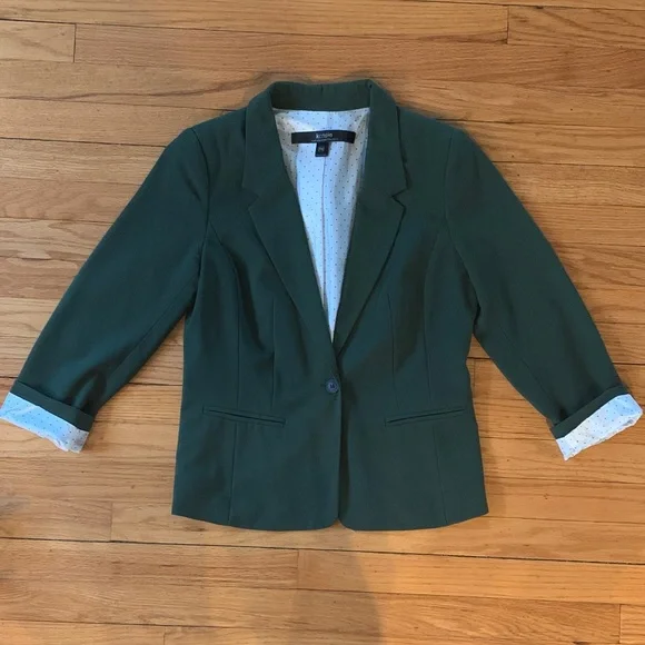 Kensie Women's Dark Green Single-Button Blazer Sz M - Picture 15 of 16